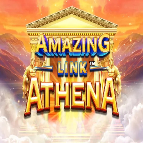 Amazing Link Athena slot logo by SpinPlay Games at Lamabet Casino
