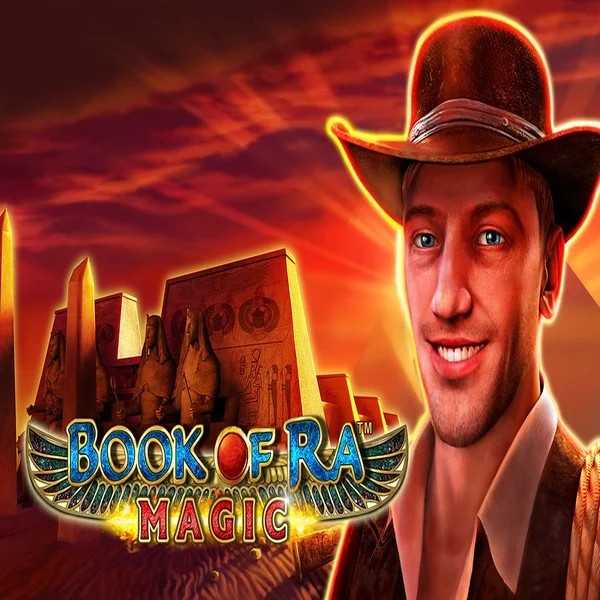 Official Slots logo: Book of Ra Magic by Greentube at Lamabet Casino