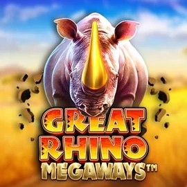 Great Rhino Megaways logo by Pragmatic Play at Lamabet Casino