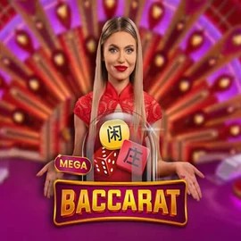 Mega Baccarat logo by Pragmatic Play at Lamabet Casino